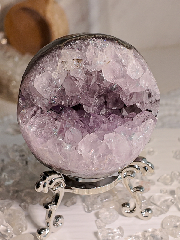 粉紫水晶球 正面