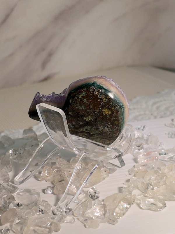 紫水晶愛心 背面